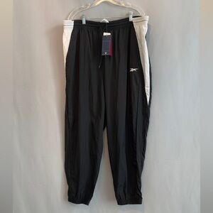 Reebok Men's Black and White Joggers